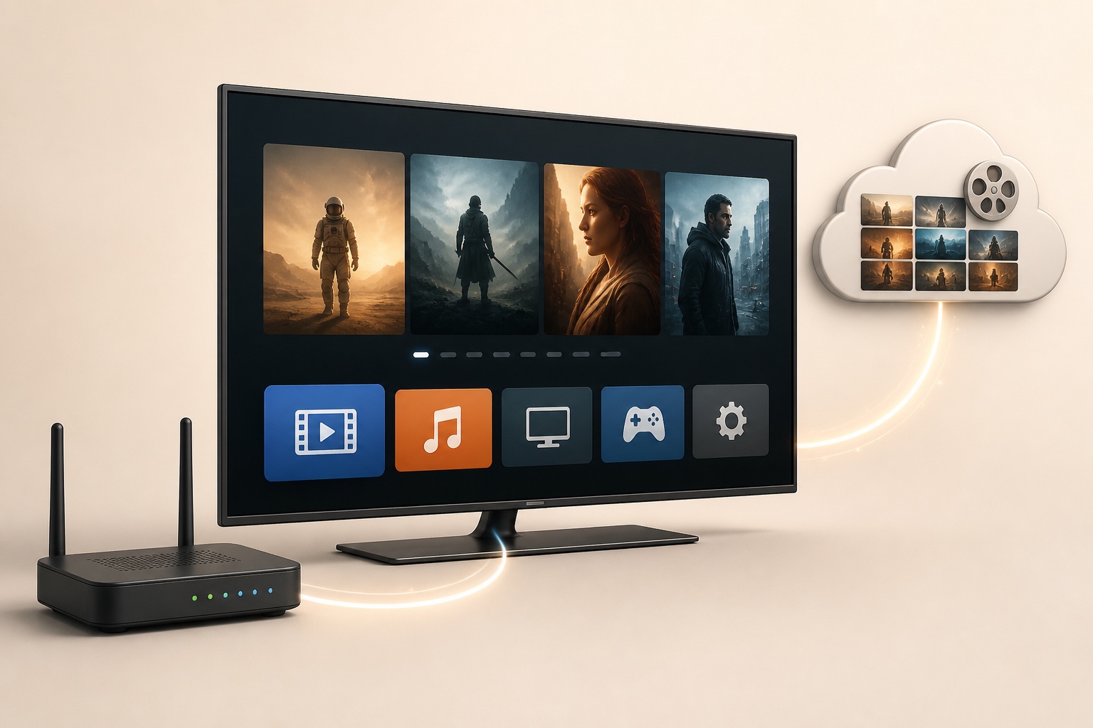 Схема работы Smart TV через интернет